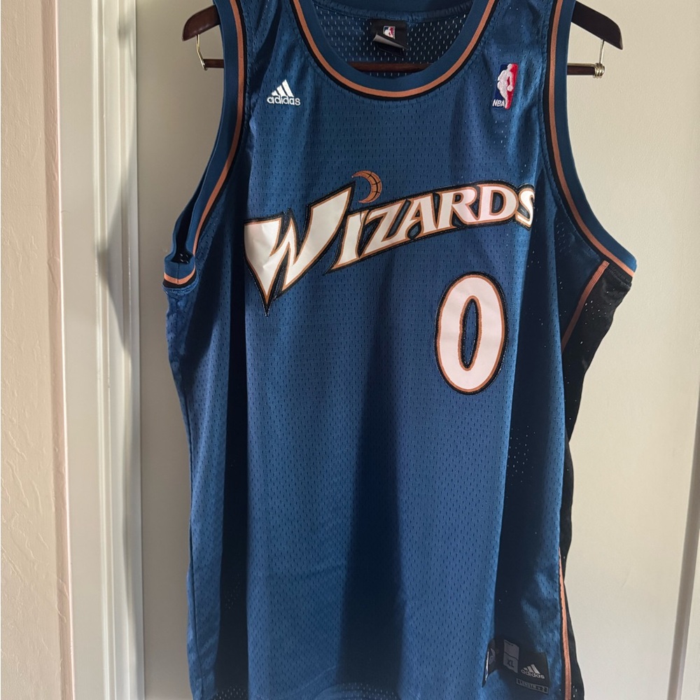 Adidas Gilbert Arenas “signed” Navy Washington Wizards Basketball Jersey